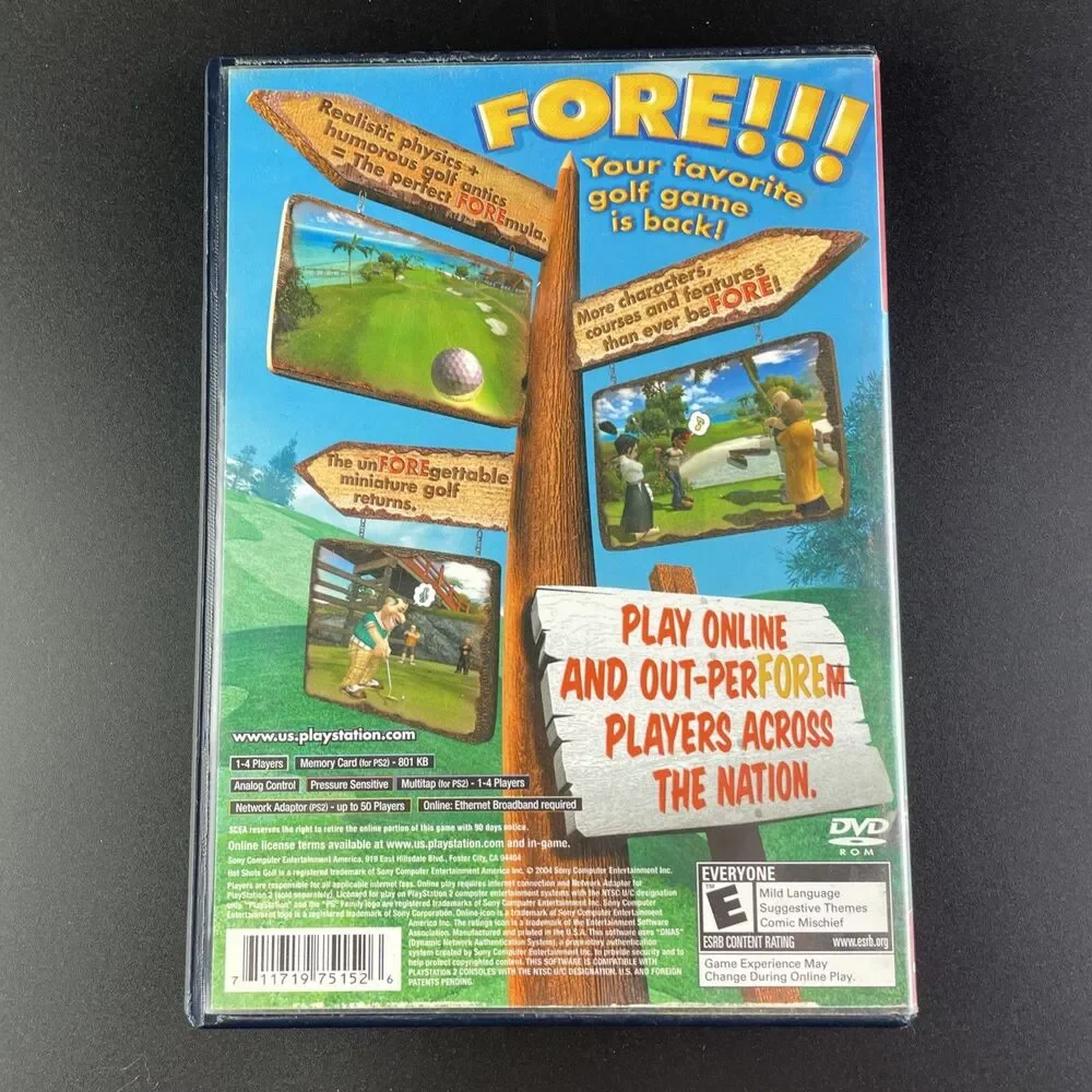 Hot Shots Golf 3 & Fore Video Game Lot (PlayStation 2) PS2 Greatest Hits CIB